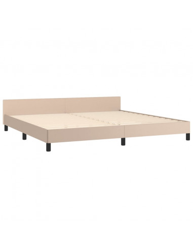 Giroletto con Testiera Cappuccino 200x200 cm in Similpelle