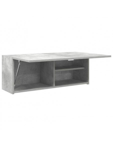 Armadietto da Bagno Grigio Cemento 80x25x30 cm in Truciolato