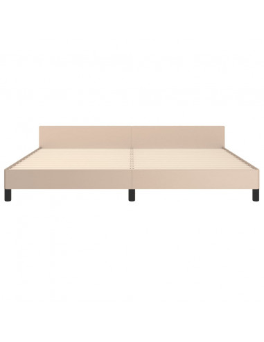 Giroletto con Testiera Cappuccino 200x200 cm in Similpelle