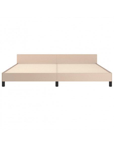 Giroletto con Testiera Cappuccino 200x200 cm in Similpelle