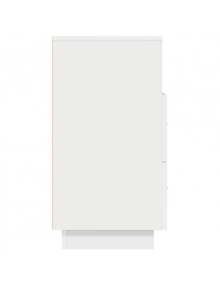 Comodini 2 pz con 2 Cassetti Bianchi 36x36x68 cm