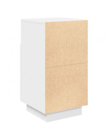 Comodini 2 pz con 2 Cassetti Bianchi 36x36x68 cm