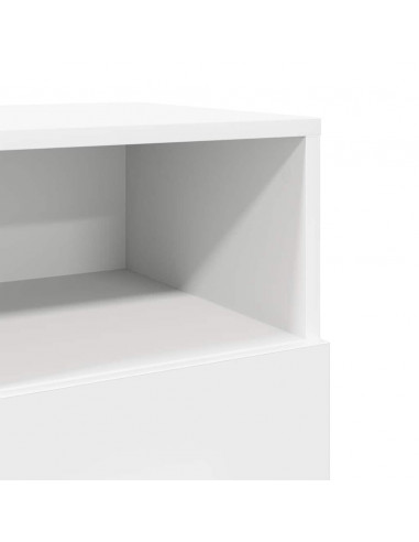 Comodini 2 pz con 2 Cassetti Bianchi 36x36x68 cm