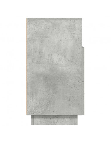 Comodini 2 pz con 2 Cassetti Grigio Cemento 36x36x68 cm