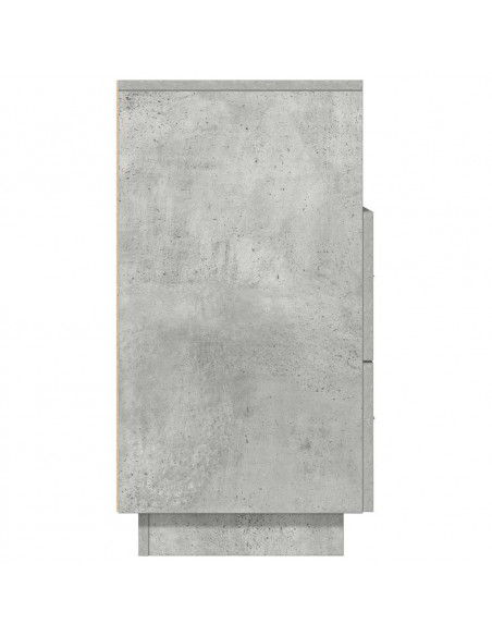 Comodini 2 pz con 2 Cassetti Grigio Cemento 36x36x68 cm