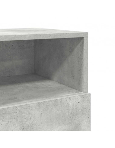 Comodini 2 pz con 2 Cassetti Grigio Cemento 36x36x68 cm