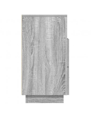 Comodini 2 pz con 2 Cassetti Grigio Sonoma 36x36x68 cm