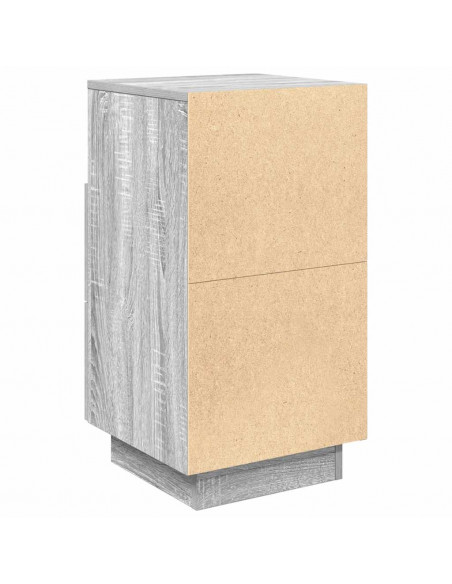 Comodini 2 pz con 2 Cassetti Grigio Sonoma 36x36x68 cm
