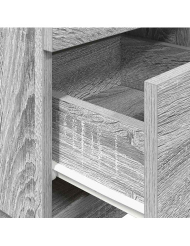 Comodini 2 pz con 2 Cassetti Grigio Sonoma 36x36x68 cm