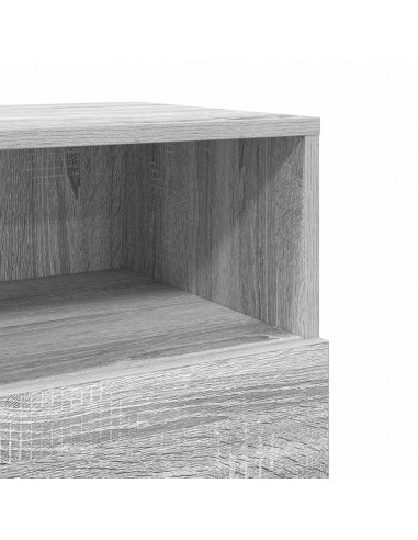 Comodini 2 pz con 2 Cassetti Grigio Sonoma 36x36x68 cm