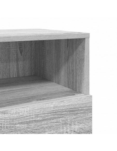 Comodini 2 pz con 2 Cassetti Grigio Sonoma 36x36x68 cm