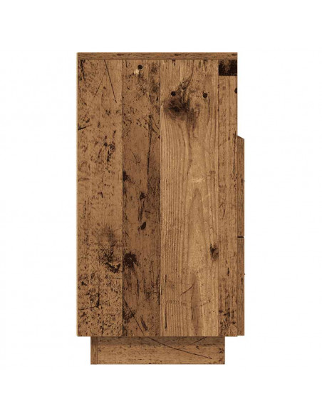 Comodini 2 pz con 2 Cassetti Legno Antico 36x36x68 cm