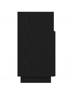 Comodini 2 pz con 2 Cassetti Neri 36x36x68 cm 2