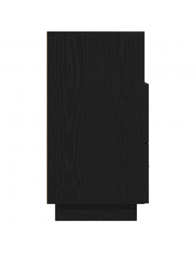 Comodini 2 pz con 2 Cassetti Neri 36x36x68 cm