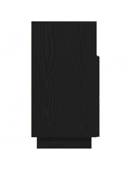 Comodini 2 pz con 2 Cassetti Neri 36x36x68 cm