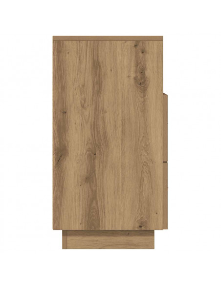Comodini 2 pz con 2 Cassetti Rovere Artigianale 36x36x68 cm