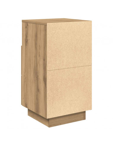 Comodini 2 pz con 2 Cassetti Rovere Artigianale 36x36x68 cm