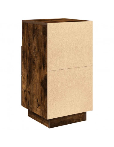 Comodini 2 pz con 2 Cassetti Rovere Fumo 36x36x68 cm