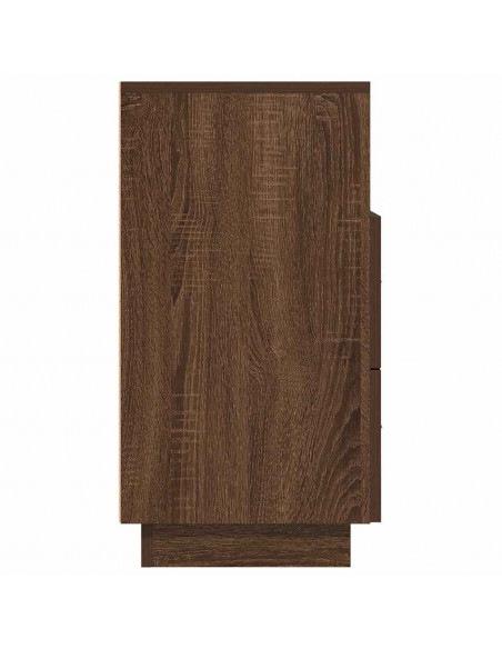 Comodini 2 pz con 2 Cassetti Rovere Marrone 36x36x68 cm