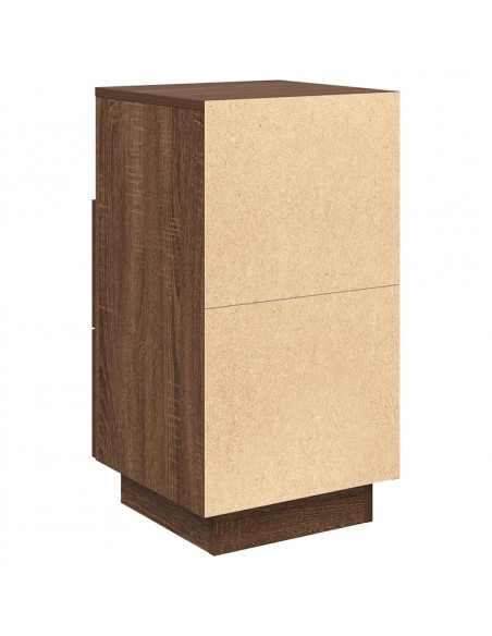 Comodini 2 pz con 2 Cassetti Rovere Marrone 36x36x68 cm