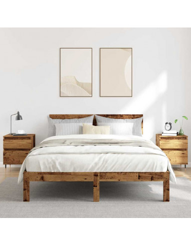 Comodini 2pz Legno Antico 40x35x50 cm in Legno Multistrato