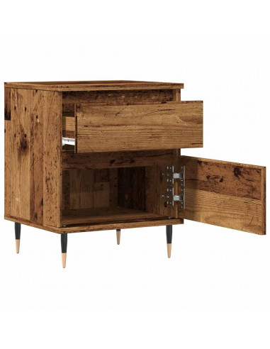 Comodini 2pz Legno Antico 40x35x50 cm in Legno Multistrato