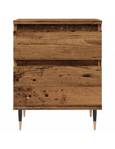 Comodini 2pz Legno Antico 40x35x50 cm in Legno Multistrato