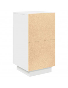 Comodino con 2 Cassetti Bianco 36x36x68 cm 2