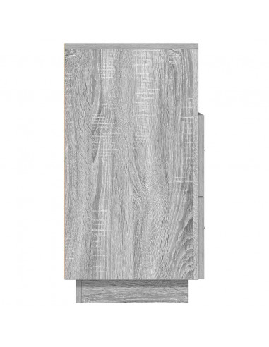 Comodino con 2 Cassetti Grigio Sonoma 36x36x68 cm