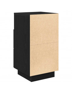 Comodino con 2 Cassetti Nero 36x36x68 cm 2