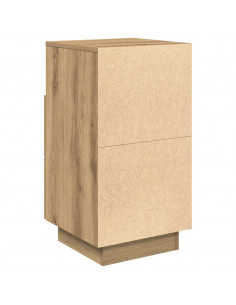 Comodino con 2 Cassetti Rovere Artigianale 36x36x68 cm 2