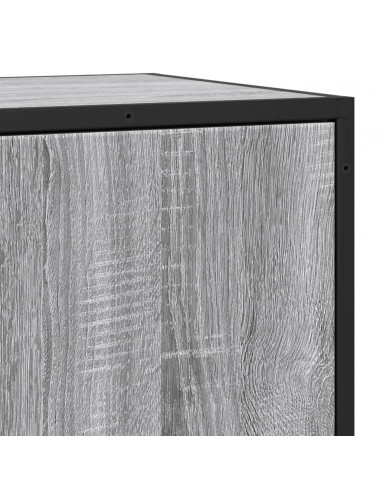 Credenza Grigio Sonoma 35,5x35x76 cm in Truciolato e Metallo