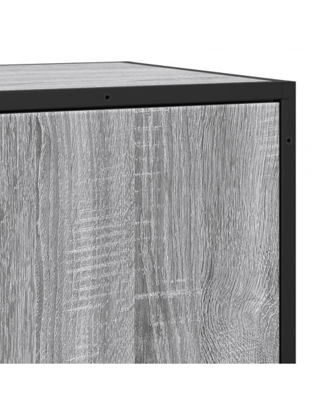 Credenza Grigio Sonoma 35,5x35x76 cm in Truciolato e Metallo