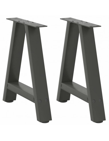 Gambe Tavolino Caffè a A 2 pz Antracite 50x(42-43)cm in Acciaio