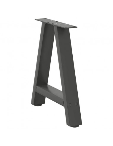 Gambe Tavolino Caffè a A 2 pz Antracite 50x(42-43)cm in Acciaio