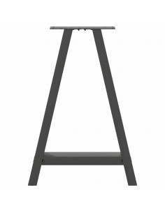Gambe Tavolino Caffè a A 2 pz Antracite 60x(72-73)cm in Acciaio