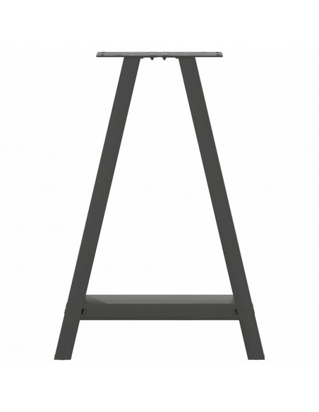 Gambe Tavolino Caffè a A 2 pz Antracite 60x(72-73)cm in Acciaio