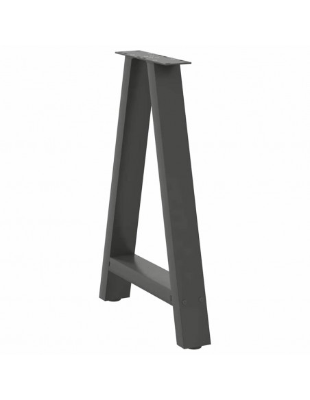 Gambe Tavolino Caffè a A 2 pz Antracite 60x(72-73)cm in Acciaio