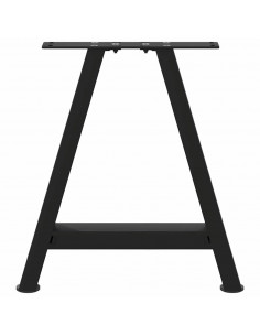 Gambe Tavolino da Caffè a A 2 pz Nero 38x(42-43) cm Acciaio