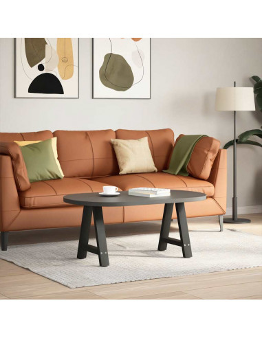 Gambe Tavolino da Caffè a A 2 pz Nero 38x(42-43) cm Acciaio