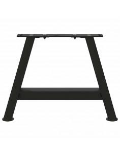 Gambe Tavolino da Caffè a A 2 pz Nero 50x(30-31) cm in Acciaio