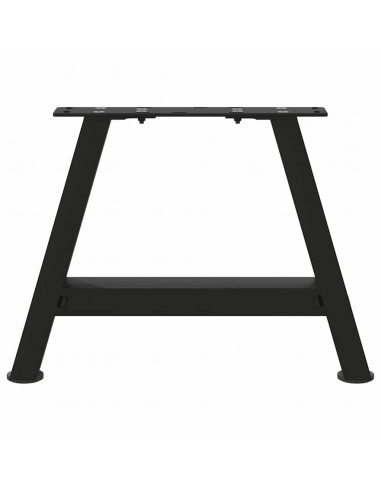 Gambe Tavolino da Caffè a A 2 pz Nero 50x(30-31) cm in Acciaio