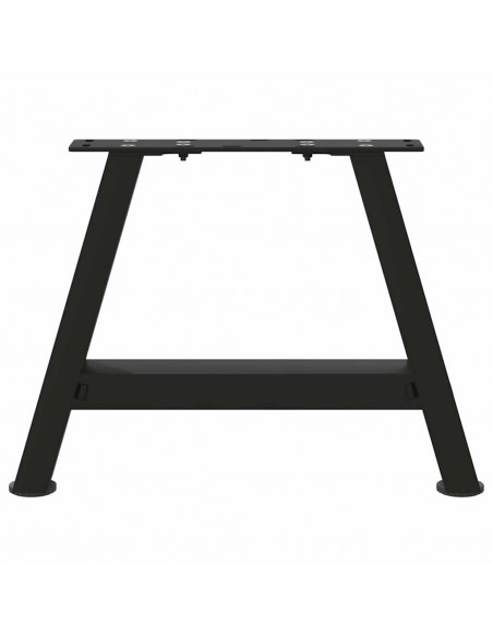 Gambe Tavolino da Caffè a A 2 pz Nero 50x(30-31) cm in Acciaio