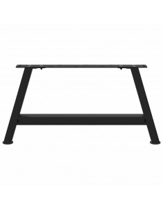 Gambe Tavolino da Caffè a A 2 pz Nero 60x(30-31) cm in Acciaio