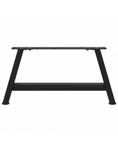 Gambe Tavolino da Caffè a A 2 pz Nero 60x(30-31) cm in Acciaio