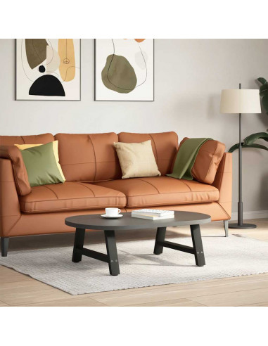 Gambe Tavolino da Caffè a A 2 pz Nero 60x(30-31) cm in Acciaio