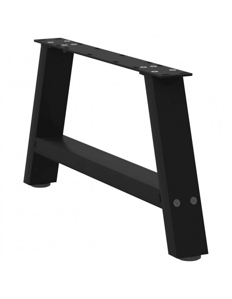 Gambe Tavolino da Caffè a A 2 pz Nero 60x(30-31) cm in Acciaio