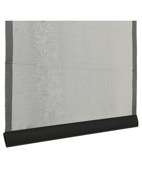 Zanzariera per Porta con 10 Sezioni a Rete Nera 240x240 cm