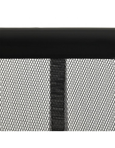 Zanzariera per Porta con 10 Sezioni a Rete Nera 240x240 cm