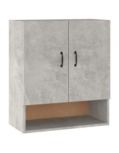 Armadietto a Muro Grigio Cemento 60x31x70 cm Legno Multistrato